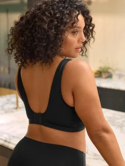 Next B-H Total Support Ultimate Comfort Supersoft Non Pad Non Wire Bra Black Clearance