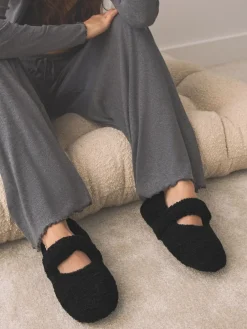 Next Black Borg Ballet Slippers Best