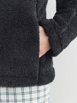 Next Black Borg Half Zip Fleece Online