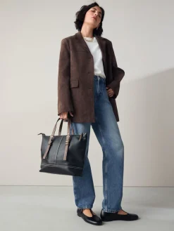 Next Buckle Hand Held Bag Black Best