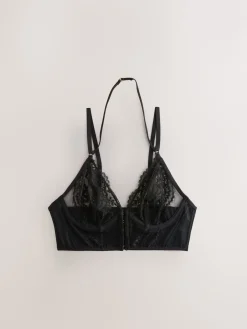 Next Black Bustier A-E Lace Bra Clearance