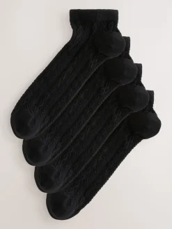 Next Cable Trainer Socks 4 Pack Black Cable Discount
