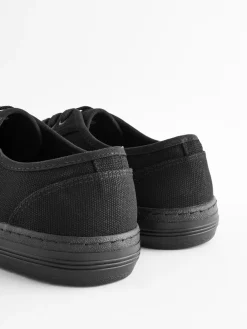 Next Canvas Baseball Trainers Black Outlet