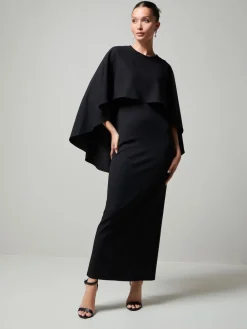 Next Black Cape Maxi Dress Sale