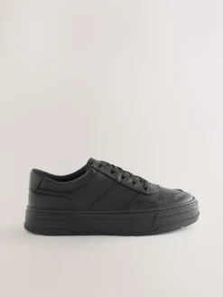 Next Cleat Chunky Lace Up Trainers Black Clearance