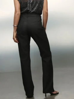 Next Coated Bootcut Jeans Black New