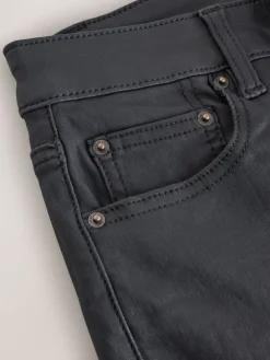 Next Coated Bootcut Jeans Black New