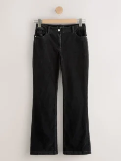 Next Cord Bootcut Trousers Black Clearance
