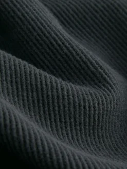 Next Black Cosy Waffle Long Sleeve Pyjamas