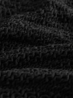 Next High Leg Bikini Bottoms Black Crinkle Online