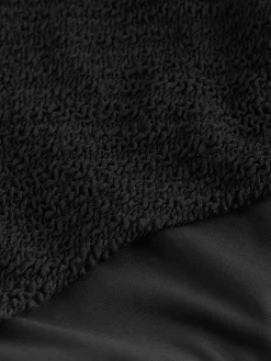 Next High Leg Bikini Bottoms Black Crinkle Online