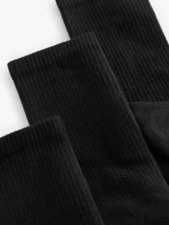 Next Black Cushion Sole Ribbed Sport Ankle Socks 3 Pack With Arch Support Hot