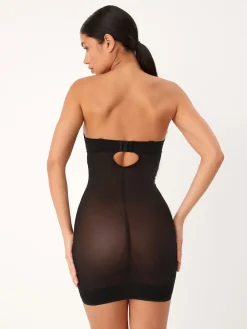 Next Black DD+ Firm Tummy Control Lightly Padded Lace Slip Online