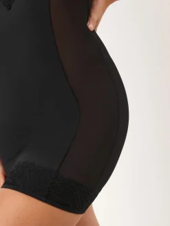 Next Black DD+ Firm Tummy Control Lightly Padded Lace Slip Online