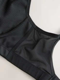 Next DD+ Non Pad Full Cup Dry Tech High Impact Sports Bra Black Clearance