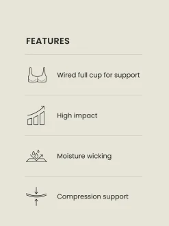 Next DD+ Non Pad Full Cup Dry Tech High Impact Sports Bra Black Clearance