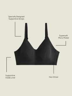 Next DD+ Non Pad Non Wire Ultimate Comfort Bra Black Hot
