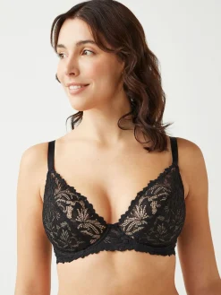 Next Black DD+ Non Pad Plunge Lace Ultimate Comfort Bra Best
