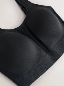 Next DD+ Ultimate Dry Tech Breathable Lightweight Pad High Impact Sports Bra Black