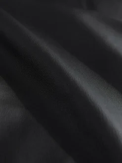 Next Faux Leather Jort Trousers Black Hot