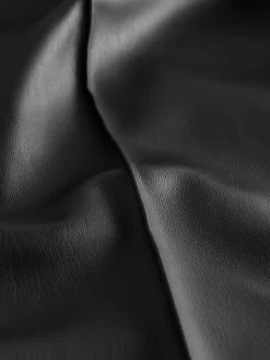 Next Faux Leather Straight Leg Trousers Black