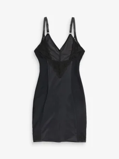 Next Firm Tummy Control Lace Wear Your Own Bra Slip Black Sale