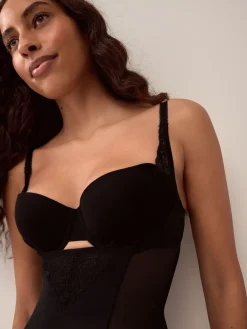 Next Firm Tummy Control Wear Your Own Bra Shaping Body Black Hot