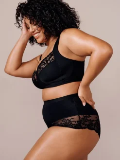 Next F-K Ultimate Comfort Cup Padded Strap Non Pad Non Wired Bra with Side Support Black Hot