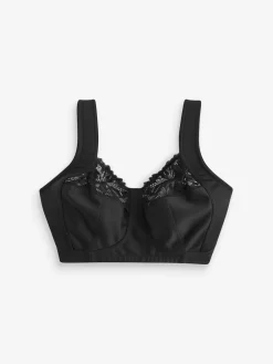 Next F-K Ultimate Comfort Cup Padded Strap Non Pad Non Wired Bra with Side Support Black Hot