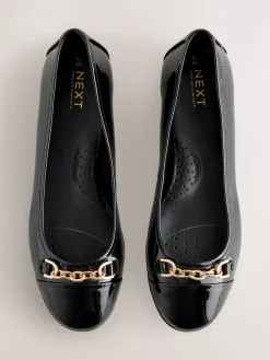 Next Black Forever Comfort® Chain Hardware Ballerina Flats Sale