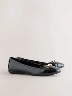 Next Black Forever Comfort® Chain Hardware Ballerina Flats Sale