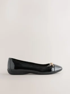 Next Black Forever Comfort® Chain Hardware Ballerina Flats Sale