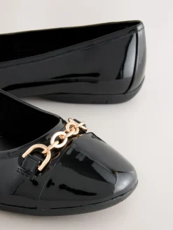 Next Black Forever Comfort® Chain Hardware Ballerina Flats Sale