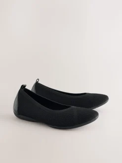 Next Black Forever Comfort® Comfort Flyknit Ballet Flats