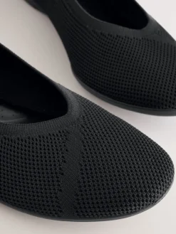 Next Black Forever Comfort® Comfort Flyknit Ballet Flats