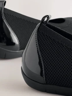 Next Black Forever Comfort® Comfort Flyknit Ballet Flats