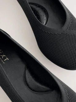Next Black Forever Comfort® Comfort Flyknit Ballet Flats