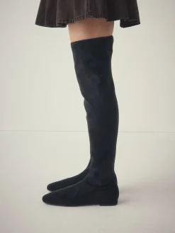 Next Black Forever Comfort® Flat Sock Over The Knee Boots Clearance