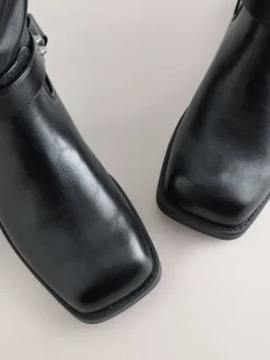 Next Forever Comfort® Knee High Biker Boots Black Outlet