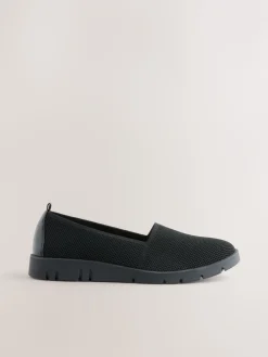 Next Black Forever Comfort® Knitted Slip On Shoes Sale
