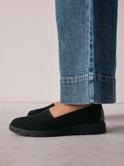 Next Black Forever Comfort® Knitted Slip On Shoes Sale