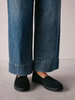 Next Black Forever Comfort® Knitted Slip On Shoes Sale