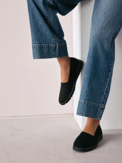 Next Black Forever Comfort® Knitted Slip On Shoes Sale