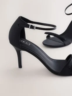 Next Forever Comfort® Mini Satin Bow Heeled Sandals Black Hot