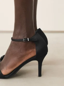 Next Forever Comfort® Mini Satin Bow Heeled Sandals Black Hot