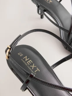 Next Forever Comfort® Multi Buckle Strappy Kitten Heels Black Clearance