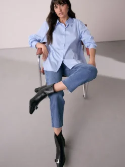 Next Forever Comfort® Point Chisel Toe Block Heel Buckle Detail Boots Black Online