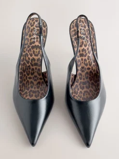 Next Forever Comfort® Point Toe Slingback Heels Black Sale