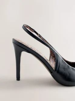 Next Forever Comfort® Point Toe Slingback Heels Black Sale