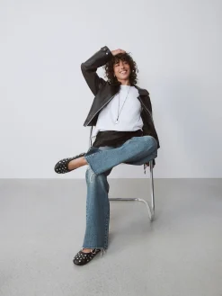 Next Black Forever Comfort® Round Toe Ballerinas Discount